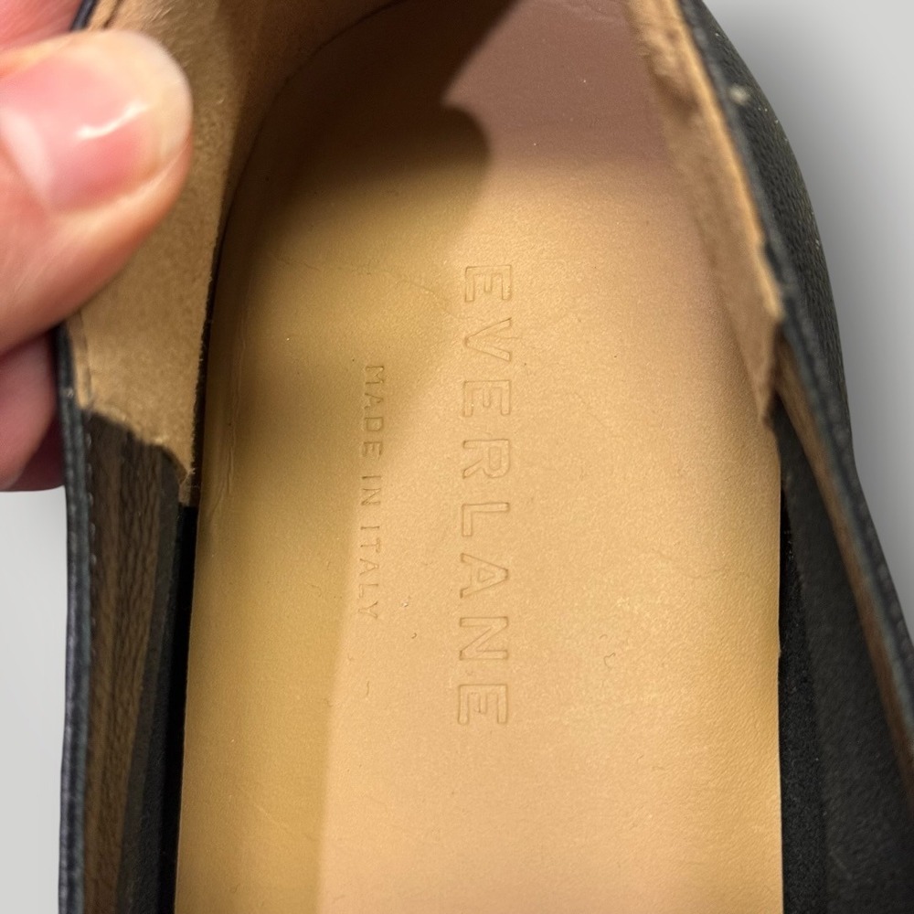 Everlane The Day Glove Black Pebbled Leather Ballet Flats Womens 10.5 Made Italy - Picture 5 of 9
